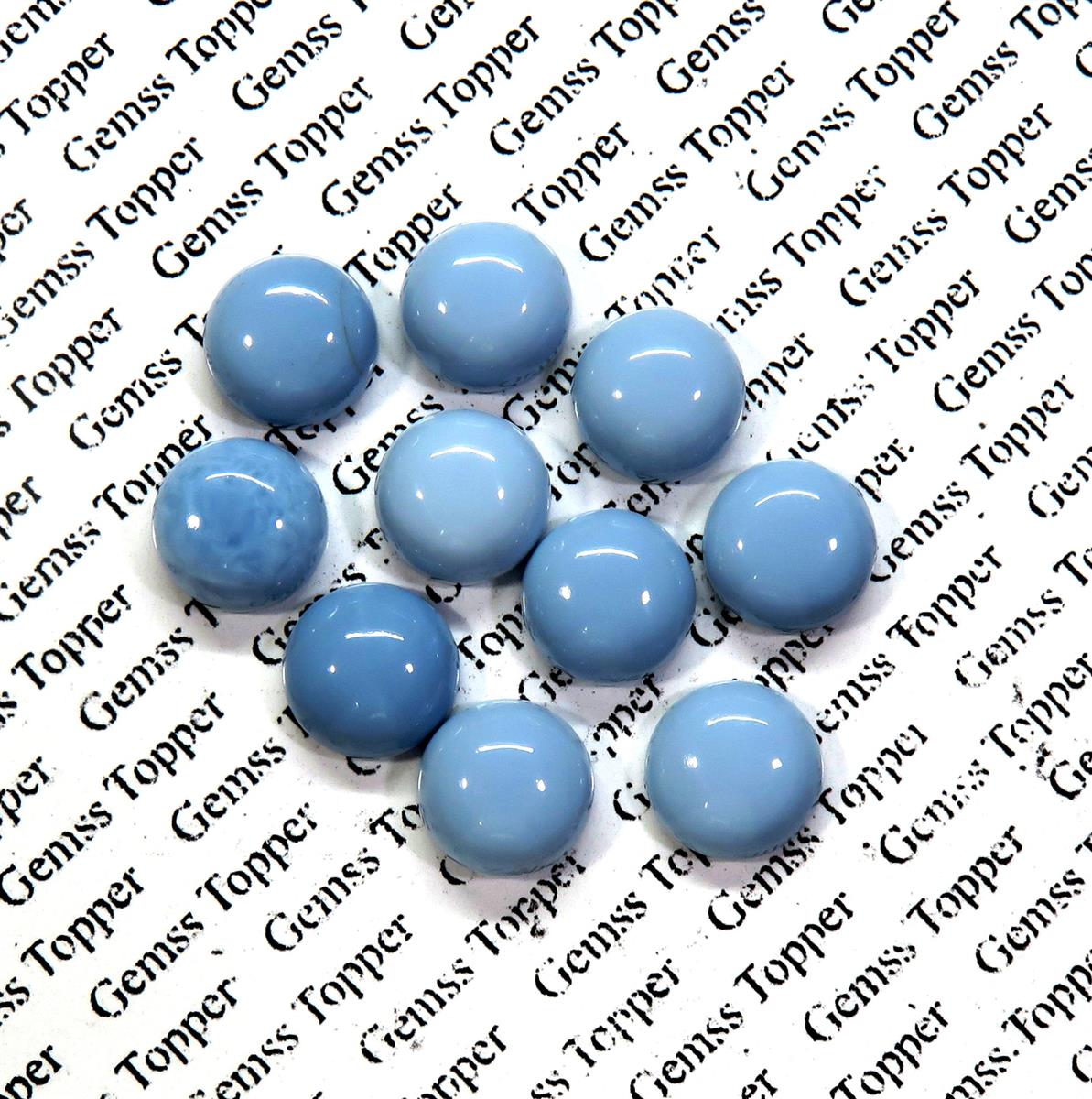 Blue Opal 10x10 mm Round Cabochon